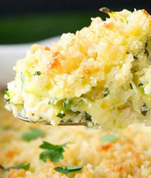 Garlic Parmesan Zucchini Casserole