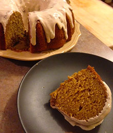 Pumpkin Spice Bundt Cake with Maple Cinnamon Glaze