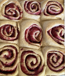 Dr Beth's Raspberry Cream Cheese Cinnamon Rolls'