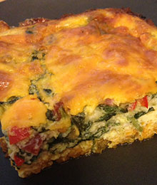 Sweet Potato Crust Spinach Egg Bake