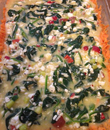 Sweet Potato Crust Spinach Egg Bake