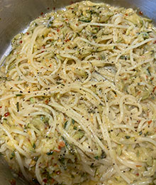 Lemon Zucchini and Spaghetti